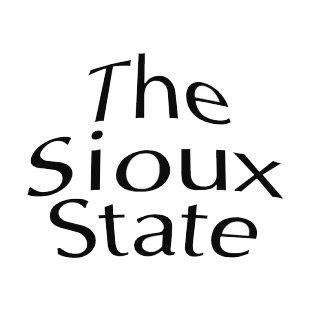 The sioux state North Dakota state listed in states decals.