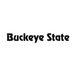 Buckeye state Ohio state listed in states decals.