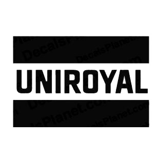 Uniroyal logo listed in famous logos decals.