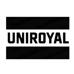 Uniroyal logo listed in famous logos decals.