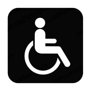 Handicap sign listed in other signs decals.