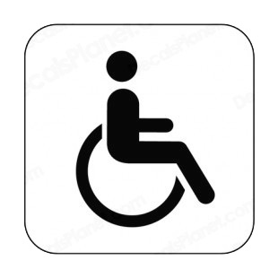 Handicap sign listed in other signs decals.