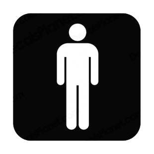 Men toilet sign listed in other signs decals.