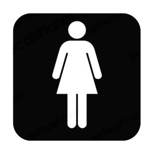 Women toilet sign listed in other signs decals.