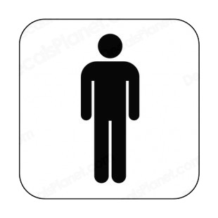 Men toilet sign  listed in other signs decals.