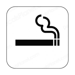 Smoking sign listed in other signs decals.