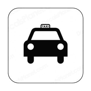 Taxi sign listed in other signs decals.