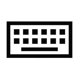 Keyboard sign listed in other signs decals.