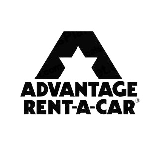 Advantage rent-a-car logo listed in famous logos decals.