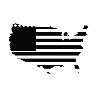 United States flag map  listed in american flag decals.