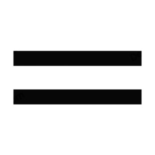 Equal sign listed in other signs decals.