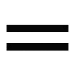 Equal sign listed in other signs decals.