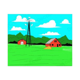 Farm in the midwest listed in agriculture decals.