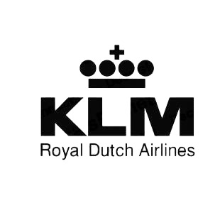 KLM Royal Dutch Airlines logo listed in famous logos decals.