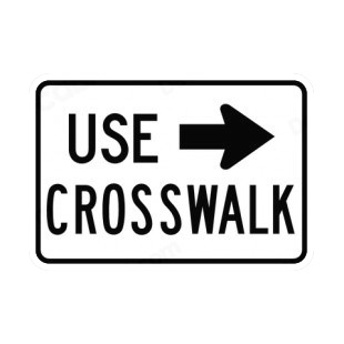 Use crosswalk sign listed in road signs decals.