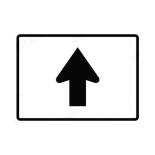 Go straight direction sign listed in road signs decals.