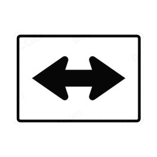 Right or left direction sign listed in road signs decals.