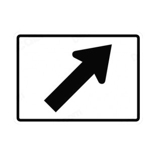 Right exit route sign listed in road signs decals.
