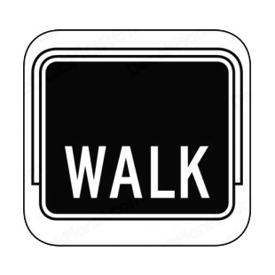 Walk sign  listed in road signs decals.