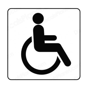 Handicap sign listed in road signs decals.