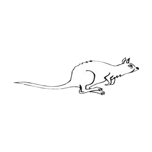 Rat walking  listed in more animals decals.