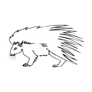 Porcupine bristling listed in more animals decals.