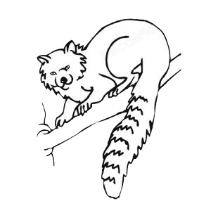 Coati on a branch more animals decals, decal sticker #9076