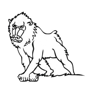 Baboon walking listed in more animals decals.