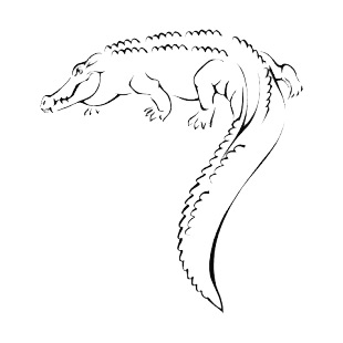 Crocodile with fierce look listed in more animals decals.