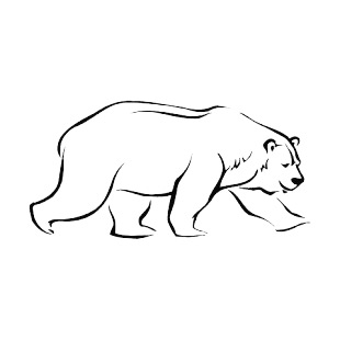 Polar bear walking listed in more animals decals.