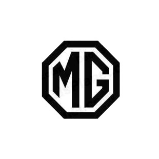 MG logo listed in famous logos decals.