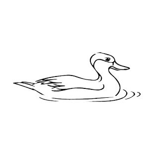 Duck swimming listed in more animals decals.