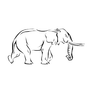 Elephant walking listed in more animals decals.
