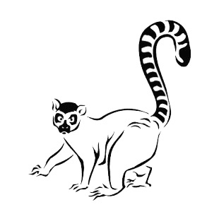 Lemur walking listed in more animals decals.