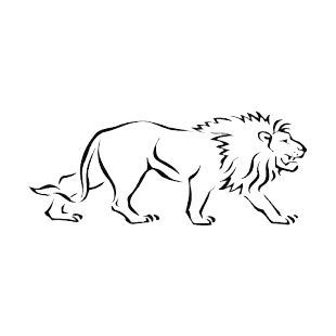 Lion walking listed in more animals decals.