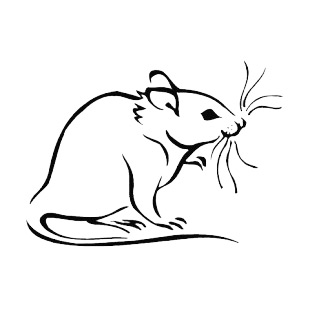 Mouse with long whiskers listed in more animals decals.