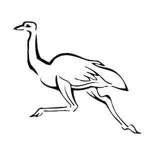 Ostrich running listed in more animals decals.