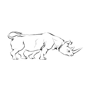 Rhinoceros charging listed in more animals decals.