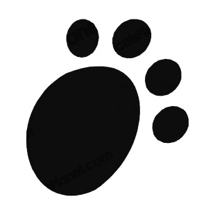 Paw 4 toes listed in more animals decals.