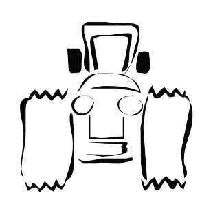 Tractor sketch listed in agriculture decals.