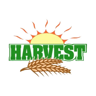 Harvest logo listed in agriculture decals.