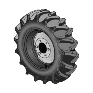 Tractor tire listed in agriculture decals.