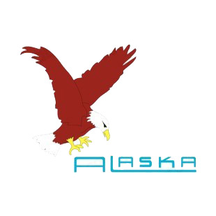 Alaska state listed in states decals.