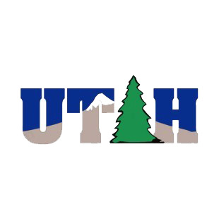 Utah state listed in states decals.