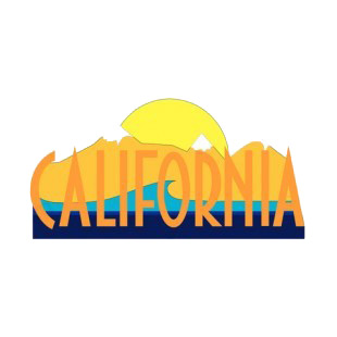 California state listed in states decals.
