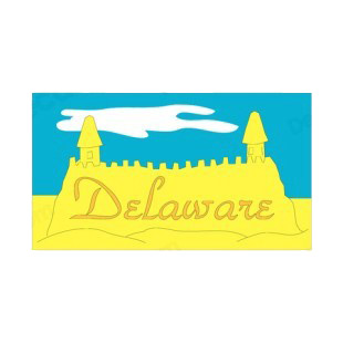 Delaware state listed in states decals.