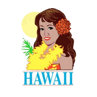 Hawaii state listed in states decals.