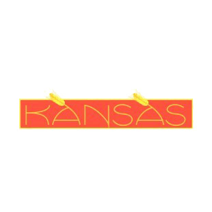 Kansas state listed in states decals.