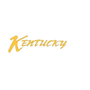 Kentucky state listed in states decals.