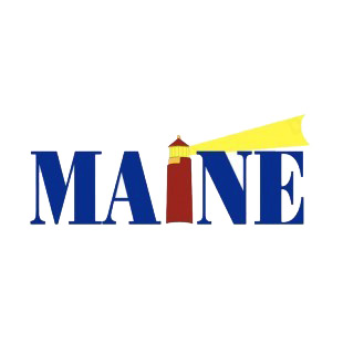 Maine state listed in states decals.